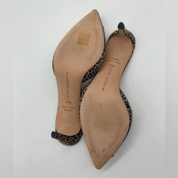 Chloe Gosselin Kasia 70mm Mules in Cheetah Suede EU38.5 - Picture 7 of 8